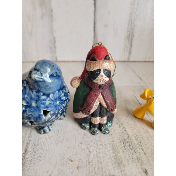 Xmas animal bird cat dog ornament accessory set unique decor - Picture 2 of 8